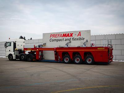 With a total width of less than 2.55 m the PrefaMAX lies within the norms for standard transport, with the advantage that no costs arise for escorts and special permissions.