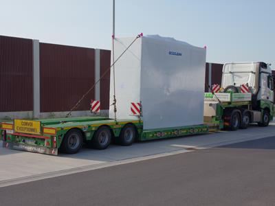 The MegaMAX is a low-bed semitrailer designed for exceptional transport, oversized loads and heavy loads