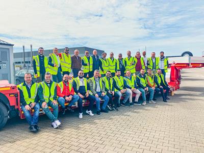In May, more than 20 members of the Turkish Heavy Transport Association came to Faymonville production site in Poland for a factory visit and intensive discussions about trailer technologies.