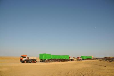 Universal Transport operating in Egypt with Faymonville modules