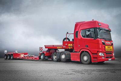 A new GigaMAX low-bed semitrailer for Wack Transports