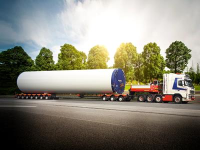 CombiMAX- Modular semi-trailer for wind turbine transport 