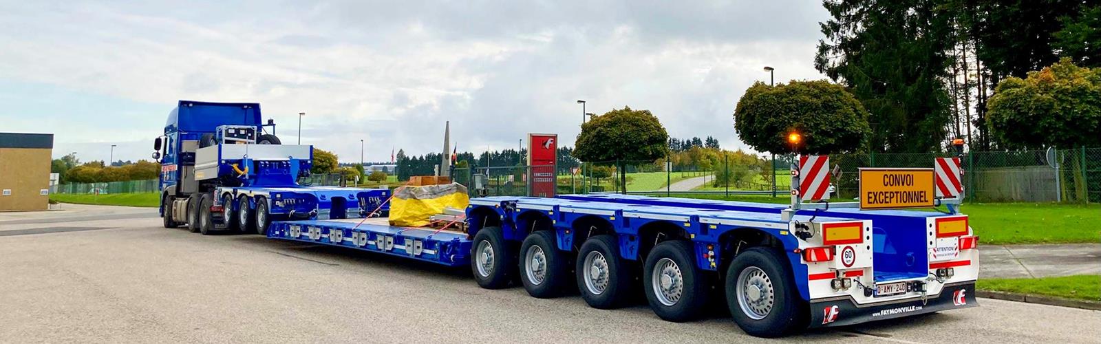 Wenn es darum geht, die verschiedenen Baumaschinen von einer Baustelle zur anderen zu bewegen, setzt das Transwinaton-Team jetzt auf eine neue VarioMAX Plus-Kombination von Faymonville.