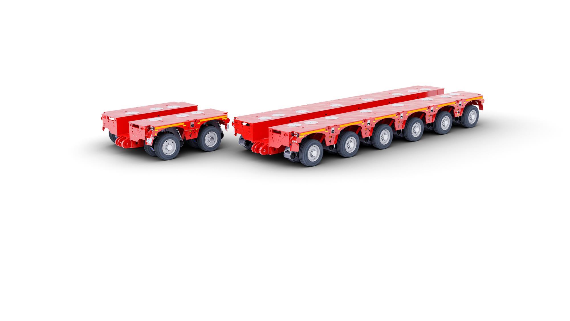 Bogie central de 2 a 6 ejes - Ejes y dirección