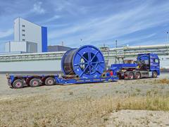Der nagelneue MegaMAX-Tieflader von P. Adams Schwertransporte startete direkt nach der Übernahme durch.