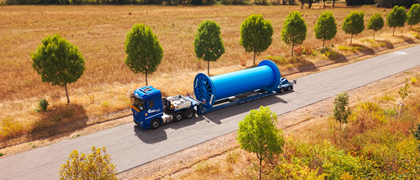 Lowbed business with cable drums
