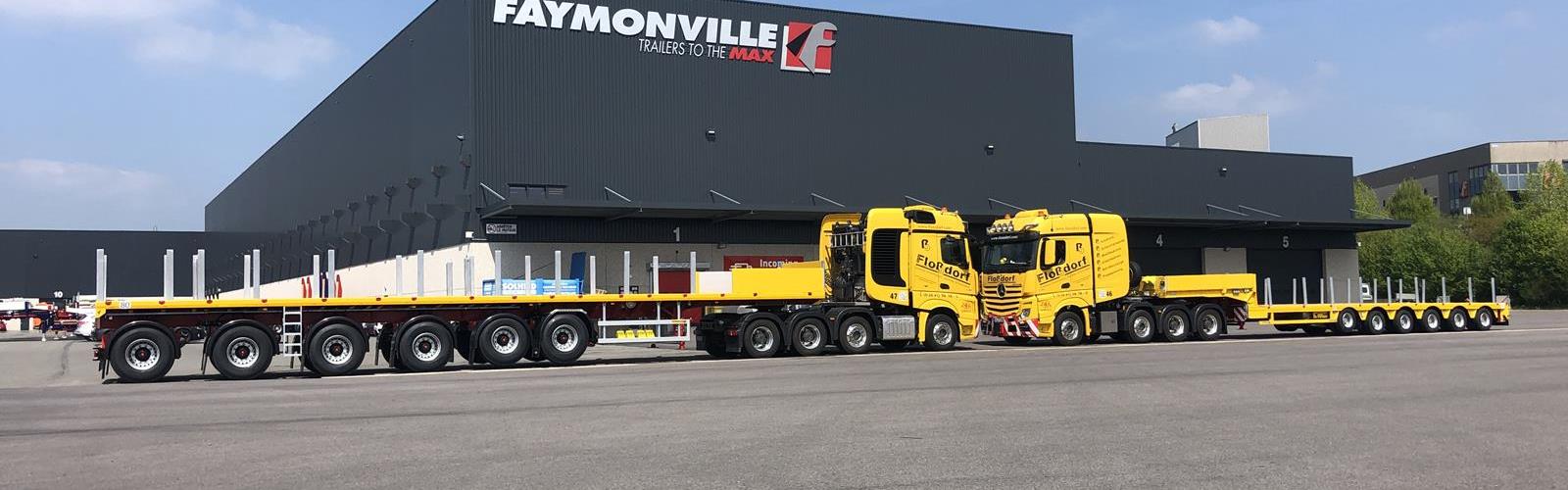 Ballastauflieger und Tieflader von Faymonville für Flossdorf