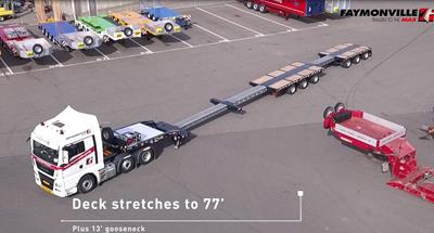 New for North America: the 6-axle (3+3) stretch single-drop trailer