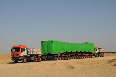 Universal Transport operating in Egypt with Faymonville modules