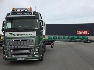45m loading length for Faucher Tp on its new TeleMAX flatbed semi-trailer