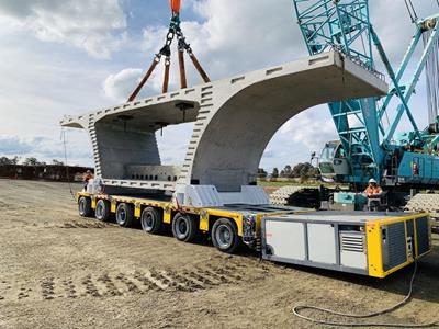 Ares Transport Group is specialized uses a 6-axle self-propelled trailer type G-SL APMC 12x6 with Power Pack Unit by Faymonville.