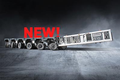 New at Faymonville! Twin tyre self-propelled trailers with electronic steering!