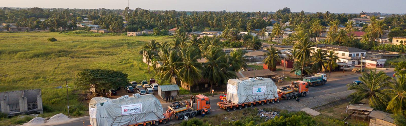 1285 kilometer door Afrika op modules van Faymonville