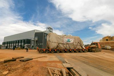 One of the ModulMAX modular convoys arriving at power plant site in Niger