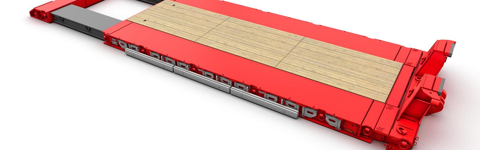 Des plateaux extra-surbaissés dotés de poutres extérieures et d’un plancher de chargement fixe garantissent une stabilité optimale.